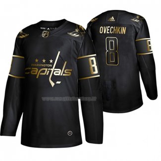 Maglia Hockey Golden Edition Washington Capitals Alexander Ovechkin Autentico Nero
