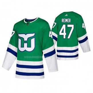 Maglia Hockey Hartford Whalers James Reimer Autentico Heritage Verde