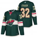 Maglia Hockey Minnesota Wild Alex Stalock Autentico Home 2018 Verde