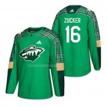 Maglia Hockey Minnesota Wild Jason Zucker 2018 Dia de San Patricio Verde
