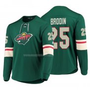 Maglia Hockey Minnesota Wild Jonas Brodin Platinum Verde