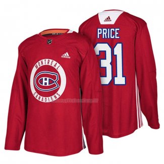 Maglia Hockey Montreal Canadiens Carey Price New Season Practice Rosso