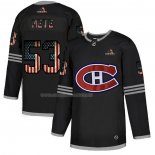 Maglia Hockey Montreal Canadiens Victor Mete 2020 USA Flag Nero