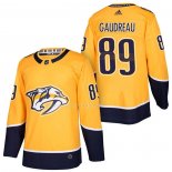 Maglia Hockey Nashville Predators Frederick Gaudreau Autentico Home 2018 Giallo