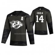 Maglia Hockey Nashville Predators Mattias Ekholm 2019 Veterans Day Camuffamento