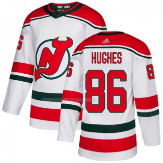 Maglia Hockey New Jersey Devils Jack Hughes Alternato Autentico Bianco