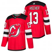 Maglia Hockey New Jersey Devils Nico Hischier Autentico Home 2018 Rosso