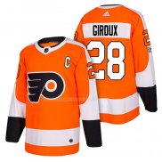 Maglia Hockey Philadelphia Flyers Claude Giroux Autentico Home Captain 2018 Arancione