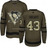 Maglia Hockey Pittsburgh Penguins Conor Sheary 2018 Salute To Service Verde Militare