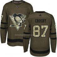 Maglia Hockey Pittsburgh Penguins Sidney Crosby 2018 Salute To Service Verde Militare