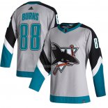 Maglia Hockey San Jose Sharks Brent Burns Reverse Throwback Autentico 2020-21 Gris