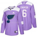 Maglia Hockey St Louis Blues Joel Edmundson 2018 Fights Cancerjpg Viola