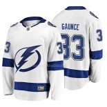 Maglia Hockey Tampa Bay Lightning Cameron Gaunce 2019 Away Breakaway Bianco