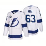 Maglia Hockey Tampa Bay Lightning Matthew Peca 2018 Bianco