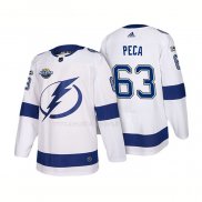 Maglia Hockey Tampa Bay Lightning Matthew Peca 2018 Bianco