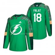 Maglia Hockey Tampa Bay Lightning Ondrej Palat 2018 Dia de San Patricio Verde