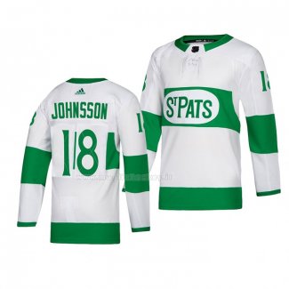 Maglia Hockey Toronto Maple Leafs Andreas Johnsson Road Bianco