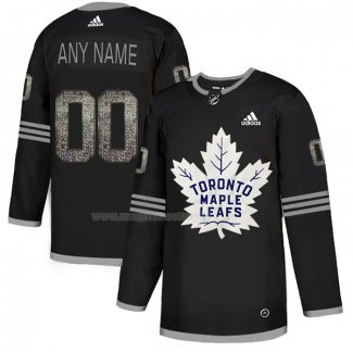 Maglia Hockey Toronto Maple Leafs Personalizzate Black Shadow Nero