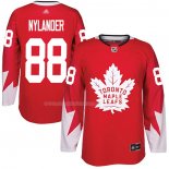 Maglia Hockey Toronto Maple Leafs William Nylander Canada Autentico Rosso