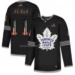 Maglia Hockey Toronto Maple Leafs Zach Hyman 2020 USA Flag Nero