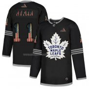 Maglia Hockey Toronto Maple Leafs Zach Hyman 2020 USA Flag Nero