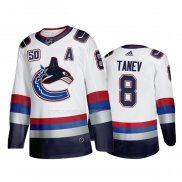 Maglia Hockey Vancouver Canucks Christopher Tanev Throwback 2000's Night Bianco