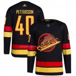 Maglia Hockey Vancouver Canucks Elias Pettersson Alternato Autentico 2022-23 Nero