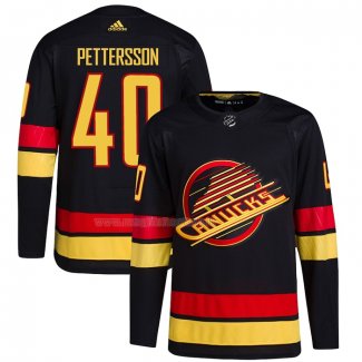 Maglia Hockey Vancouver Canucks Elias Pettersson Alternato Autentico 2022-23 Nero