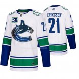 Maglia Hockey Vancouver Canucks Loui Eriksson 2019-20 Away Autentico Bianco