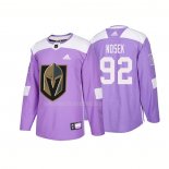 Maglia Hockey Vegas Golden Knights Tomas Nosek Autentico 2018 Fights Cancer Viola