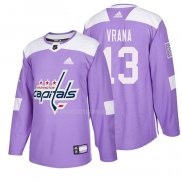 Maglia Hockey Washington Capitals Jakub Vrana 2018 Fights Cancer Viola