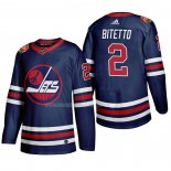 Maglia Hockey Winnipeg Jets Anthony Bitetto Heritage Classic 2019-20 Blu