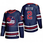 Maglia Hockey Winnipeg Jets Anthony Bitetto Heritage Classic 2019-20 Blu