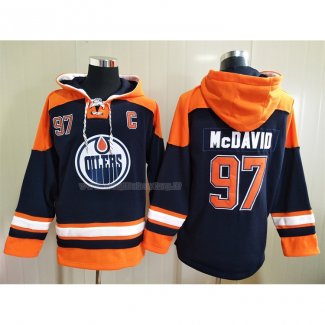 Felpa con Cappuccio Edmonton Oilers Connor Mcdavid Blu