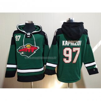 Felpa con Cappuccio Minnesota Wild Kirill Kaprizov Verde