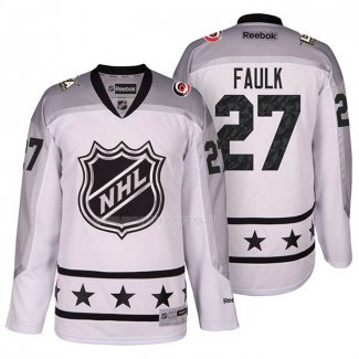 Maglia Hockey 2017 All Star Carolina Hurricanes Justin Faulk Bianco
