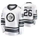 Maglia Hockey 2019 All Star Winnipeg Jets Blake Wheeler Bianco