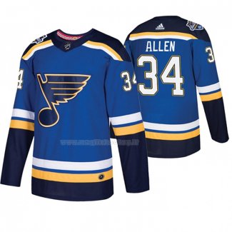 Maglia Hockey 2020 All Star St. Louis Blues Jake Allen Home Autentico Blu