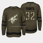Maglia Hockey Arizona Coyotes Antti Raanta 2018 Salute To Service Verde Militare