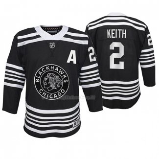 Maglia Hockey Bambino Chicago Blackhawks Duncan Keith Premier Alternato Nero