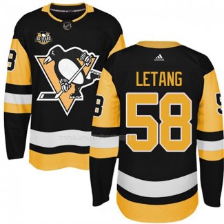 Maglia Hockey Bambino Pittsburgh Penguins Kris Letang 50 Anniversary Home Premier Nero