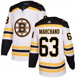 Maglia Hockey Boston Bruins Brad Marchand Autentico Stitched Bianco
