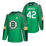 Maglia Hockey Boston Bruins David Backes 2018 Dia de San Patricio Verde