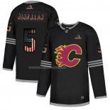 Maglia Hockey Calgary Flames Mark Giordano 2020 USA Flag Nero
