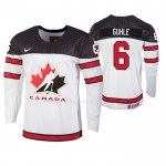 Maglia Hockey Canada Kaiden Guhle 2019 Hlinka Gretzky Cup Bianco