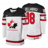 Maglia Hockey Canada Ty Dellandrea 2018 Iihf World Championship Giocatore Bianco