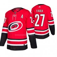 Maglia Hockey Carolina Hurricanes Justin Faulk Home Autentico Rosso