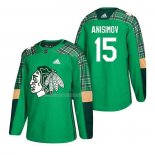 Maglia Hockey Chicago Blackhawks Artem Anisimov 2018 Dia de San Patricio Verde
