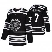 Maglia Hockey Chicago Blackhawks Brent Seabrook 2019 Winter Classic Nero