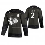 Maglia Hockey Chicago Blackhawks Duncan Keith 2019 Veterans Day Camuffamento